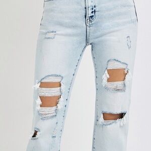 Distressed Light Blue Women's Jeans
